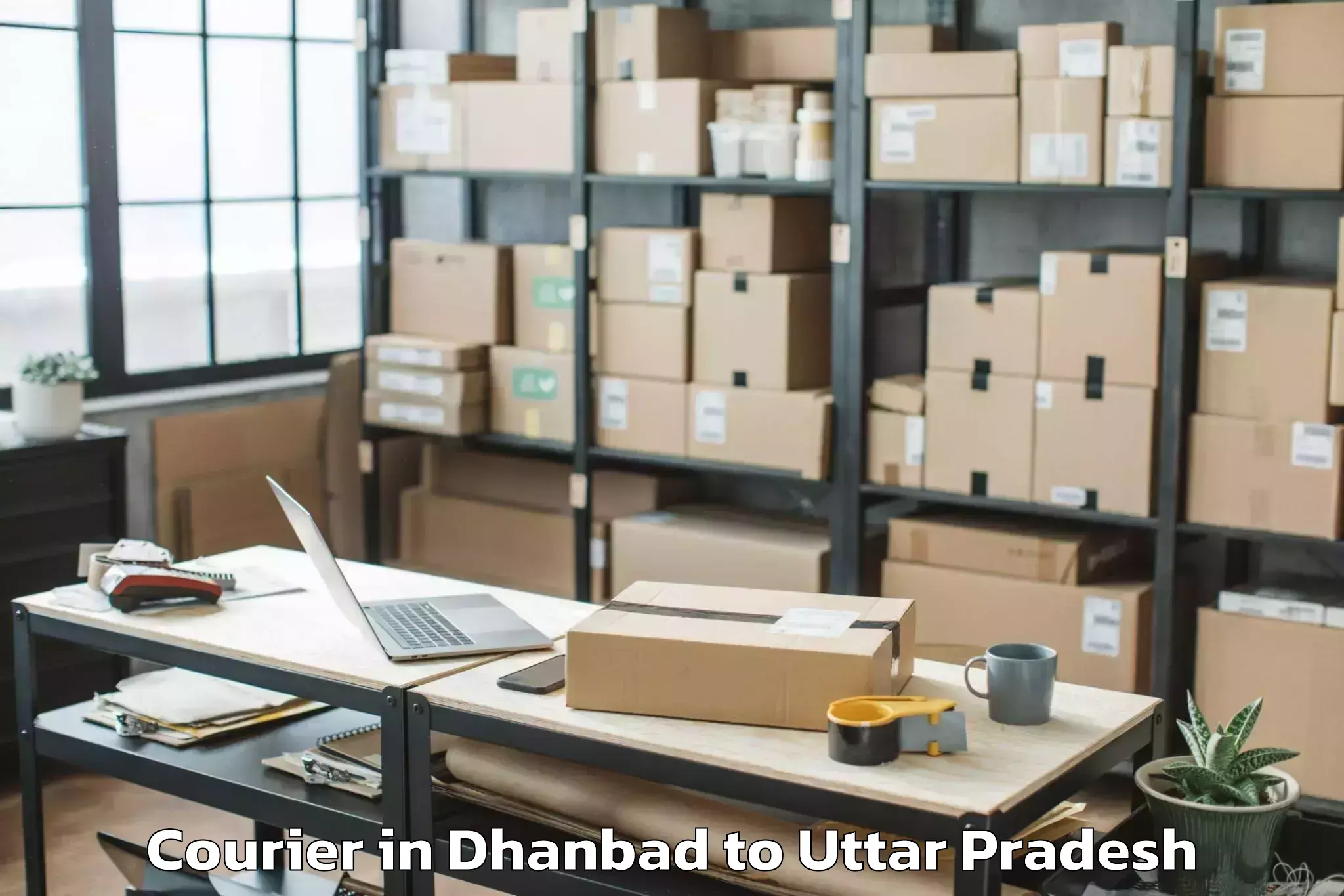 Affordable Dhanbad to Jananayak Chandrashekhar Unive Courier